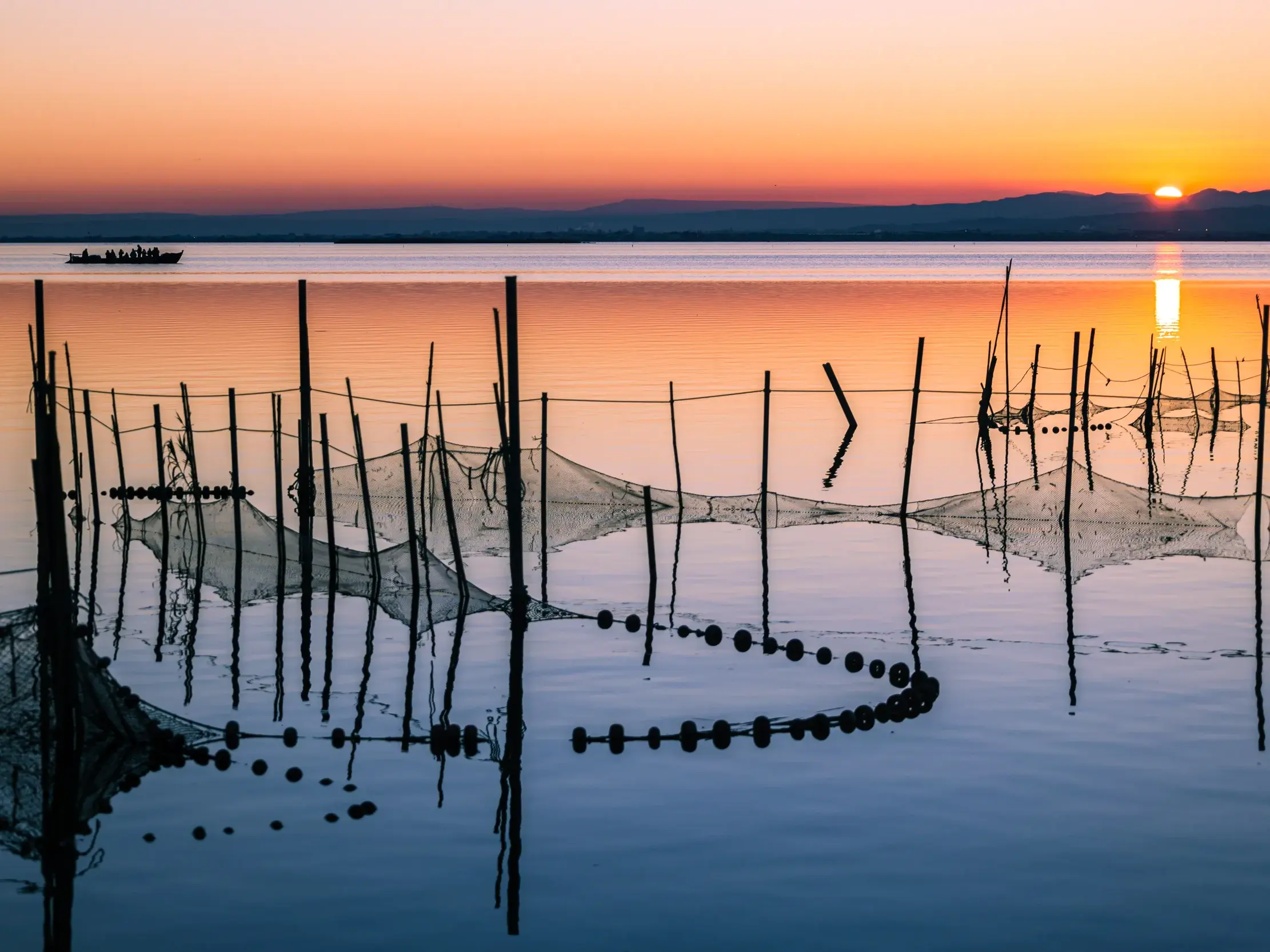 Sonneuntergang Albufera bei Valencia